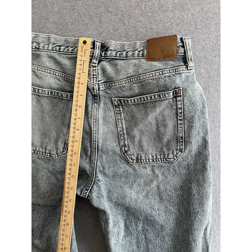Aeropostale 90's Baggy Women's Jeans Size 10R Y2K Wide Leg Light‎ Acid Wash 32